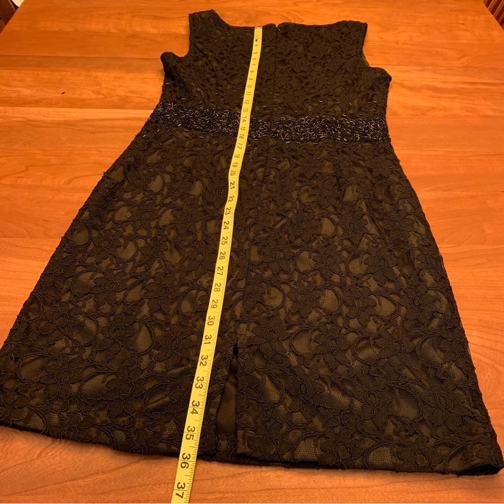 HP!🥂✨ JS Boutique Lace Cocktail Sheath LBD Womens 12 - Picture 9 of 14